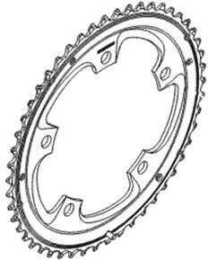 Silver New Shimano Tiagra FC-4603 Road Bike Outer Chainring 130 BCD x 50T